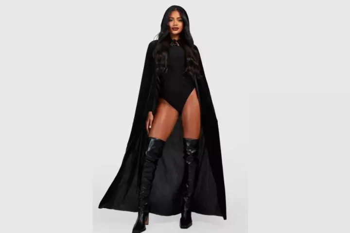 Halloween Velvet Hooded Fancy Dress