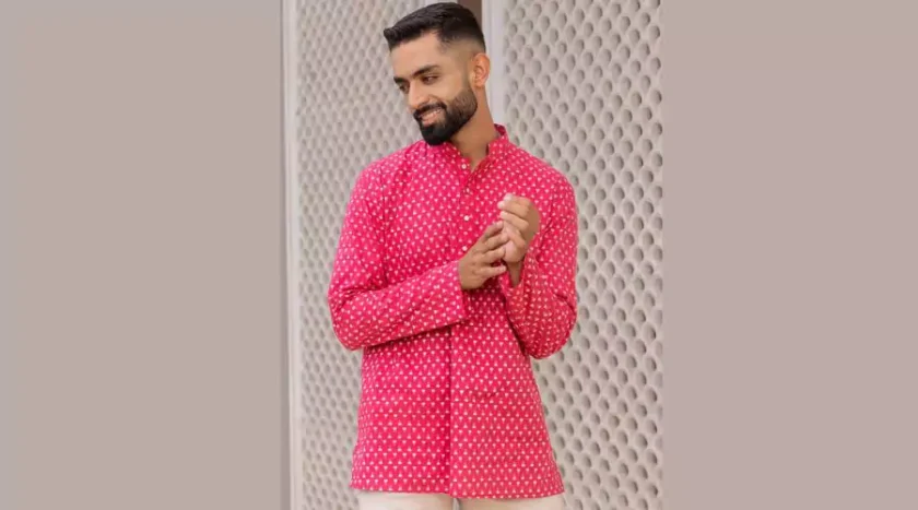 Ethnic India Ethnic Motifs Printed Mandarin Collar Straight Kurta