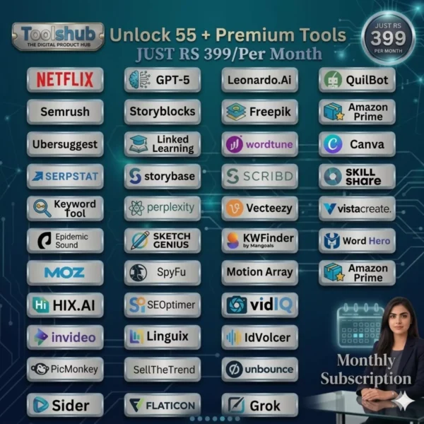 55 Premium Tools Bundle — Only ₹399 / 1 Month