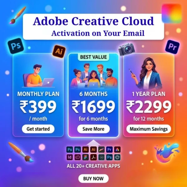 Adobe Creative Cloud – Flexible Plans at Lowest Prices