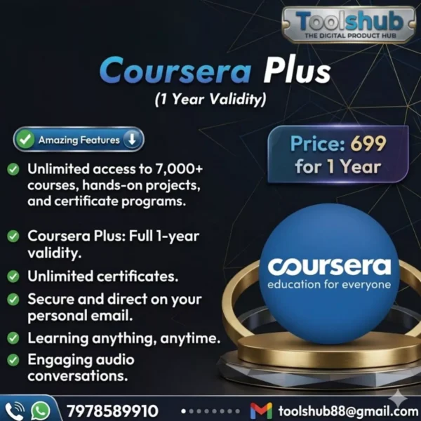 Coursera Plus ₹699 for 1 Year – Unlimited Learning at Lowest Price