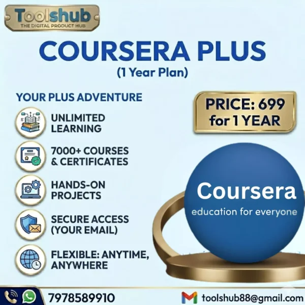 Coursera Plus ₹699 for 1 Year – Unlimited Learning at Lowest Price